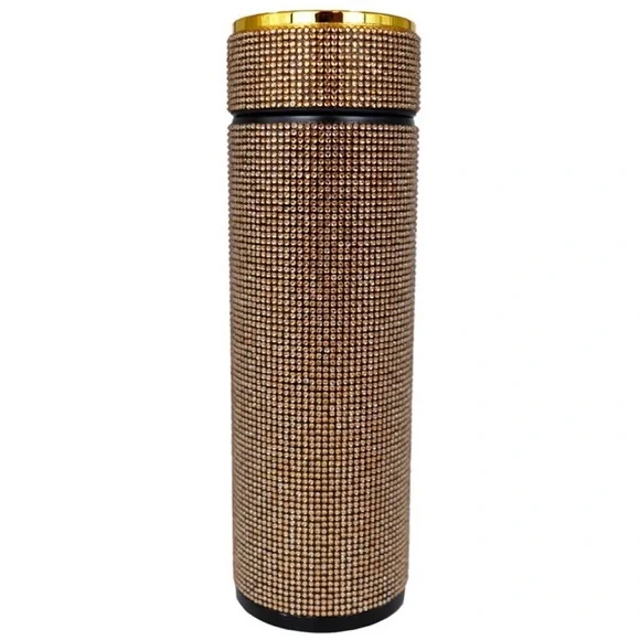 Rhinestone Embellished Insulated Stainless Steel Tumbler Thermal Coffee Cup - Picture 2 of 11